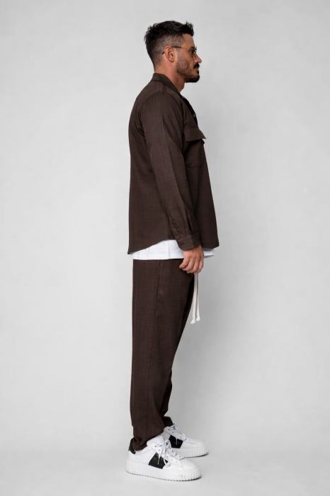 Set Camasa cu buzunare si pantalon lung Brown [2]