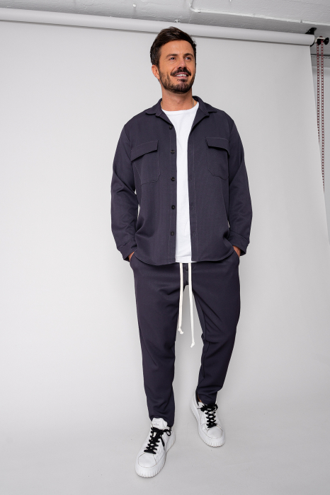 Set Camasa cu buzunare si pantalon lung Grey Anthracite III [1]