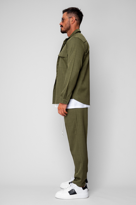 Set Shirt with pockets and long pants Khaki [3]