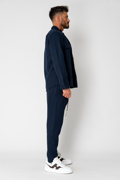 Shirt with pockets and Navy long pants set [3]