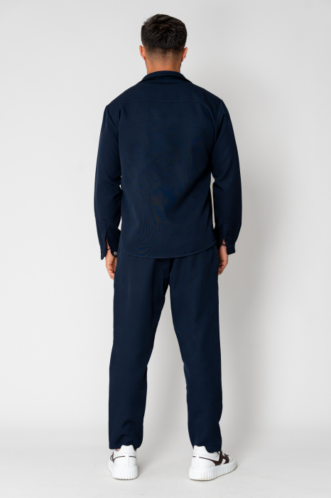 Shirt with pockets and Navy long pants set [4]