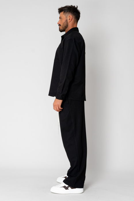 Set Camasa cu capse si pantalon lung Black [3]