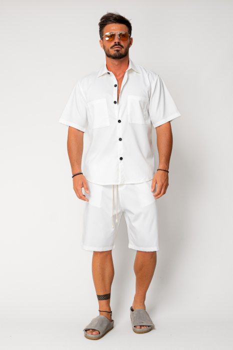 Set shirt and short pants White [2]
