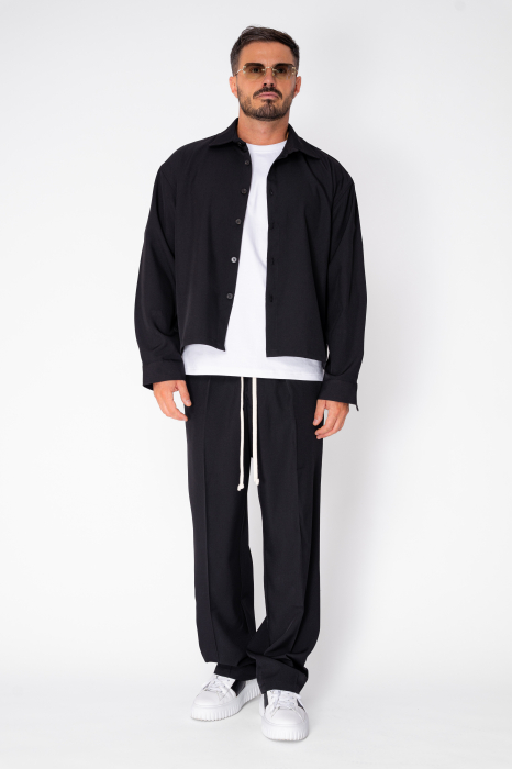 Set Shirt botton closure and Long Trousers Black [2]