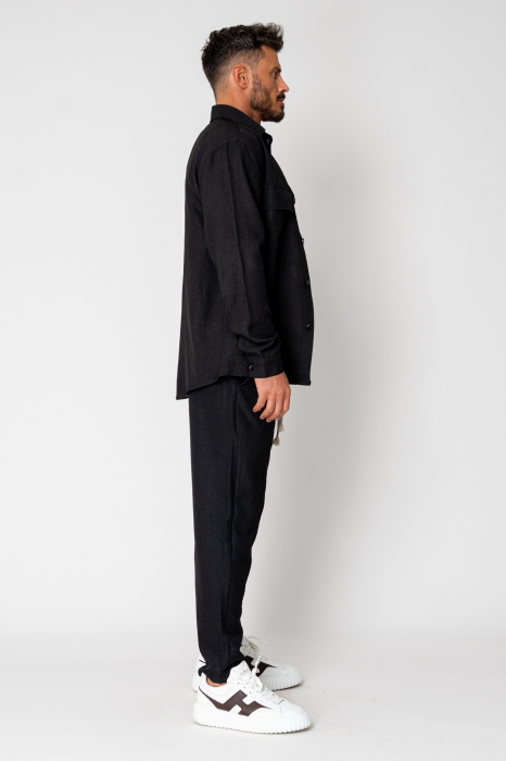 Set Camasa cu nasturi si Pantalon lung Black [3]