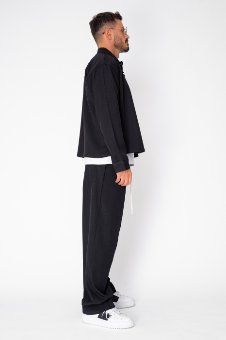 Set Shirt botton closure and Long Trousers Black [3]