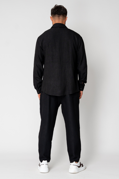 Set Camasa cu nasturi si Pantalon lung Black [4]