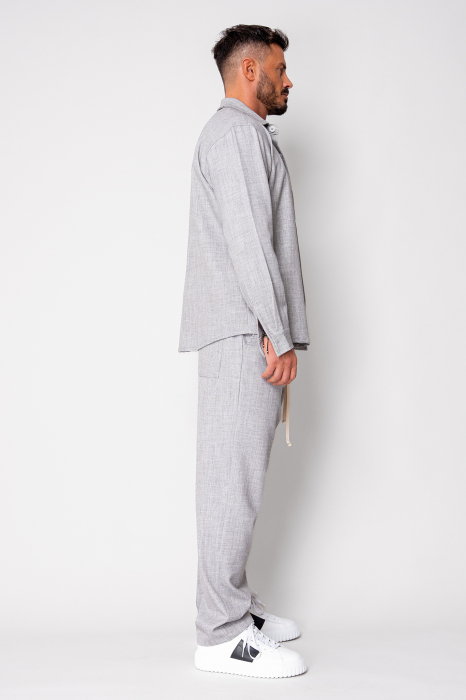 Set camasa cu nasturi si pantalon lung Light Grey [3]