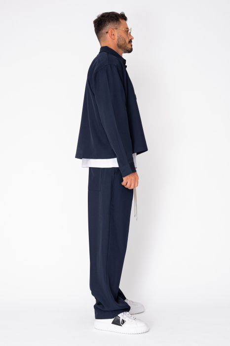 Set Camasa cu nasturi si pantalon lung Navy [3]