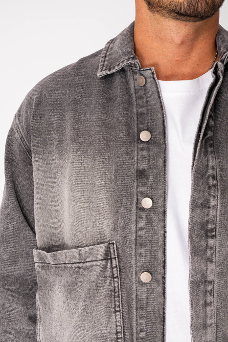 Set button-down shirt and denim trousers Grey [3]