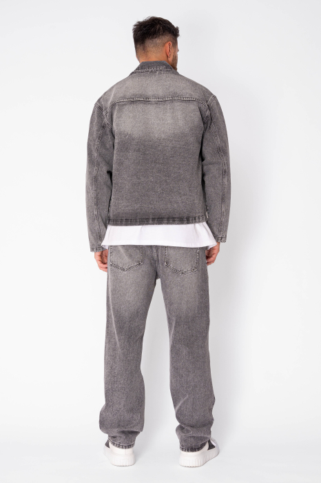 Set button-down shirt and denim trousers Grey [6]