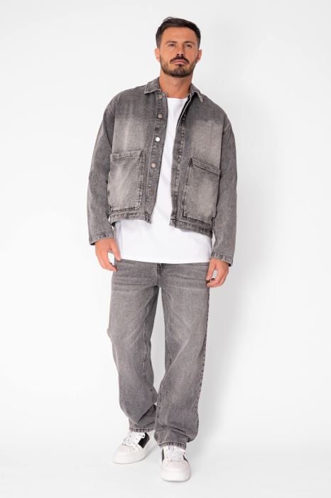 Set button-down shirt and denim trousers Grey [2]