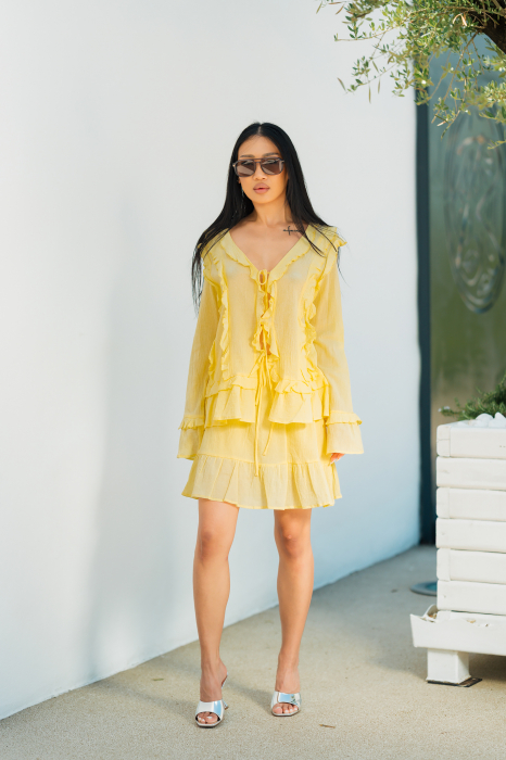 Set Bluza si Fusta 100% bumbac Yellow [5]