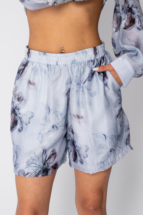 Set Camasa maneca lunga si pantalon scurt Blue/Grey [6]