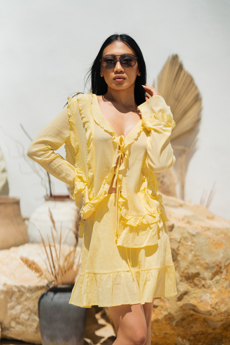 Set Bluza si Fusta 100% bumbac Yellow [3]