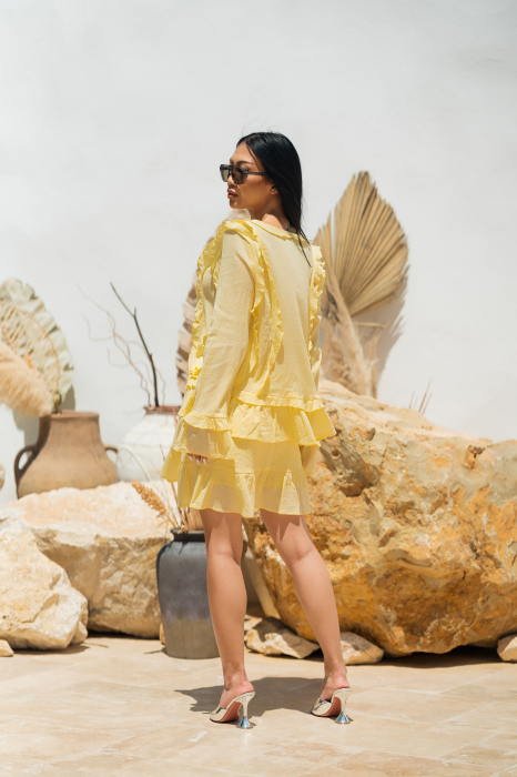 Set Bluza si Fusta 100% bumbac Yellow [4]