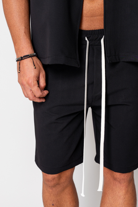 Set short sleeve oversized shirt and short pants Black [5]