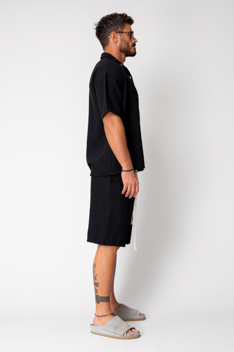 Set Rivolo camasa maneca scurta si pantalon scurt Black [3]