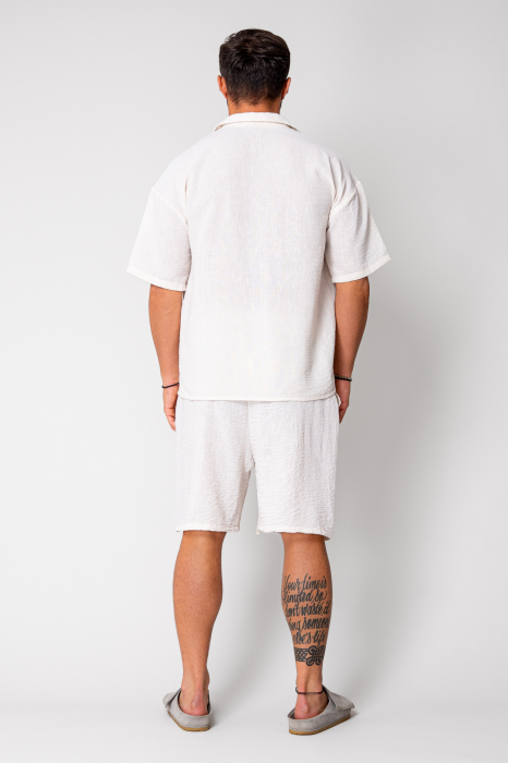 Set Rivolo Short sleeve shirt and short pants Cream [4]