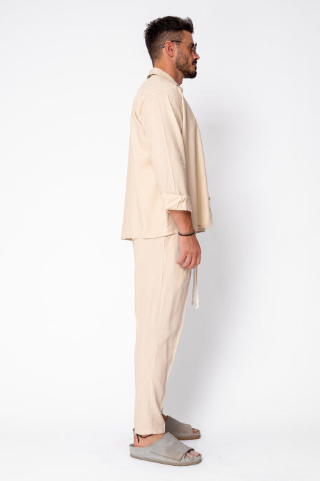 Set Oversized IN Shirt and Long Pants Beige [3]