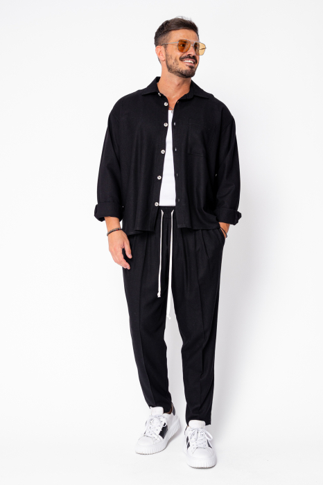 Set Oversized IN Shirt and Long Pants Black [2]