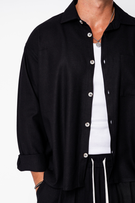 Set Oversized IN Shirt and Long Pants Black [5]