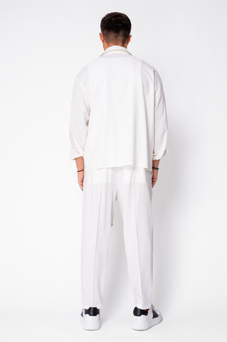 Set Oversized IN Shirt and Long Pants Off White [4]