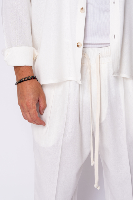 Set Oversized IN Shirt and Long Pants Off White [5]