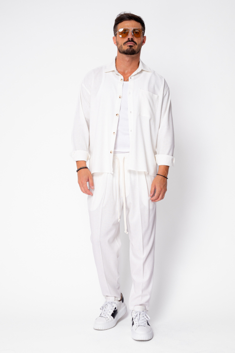 Set Oversized IN Shirt and Long Pants Off White [2]