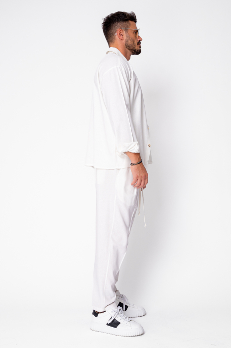 Set Oversized IN Shirt and Long Pants Off White [3]