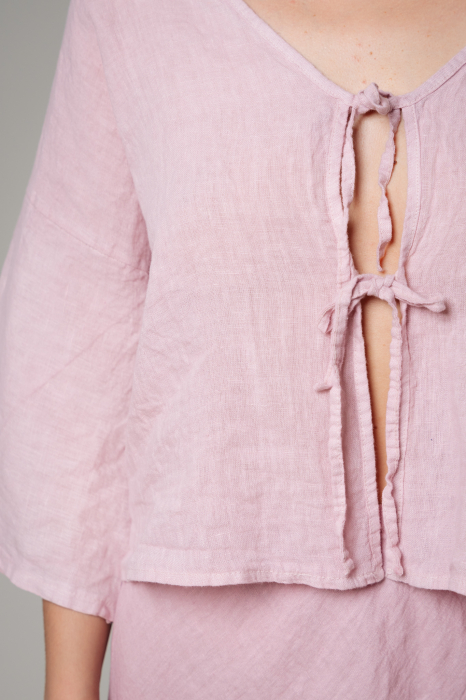 Set Linen Shirt and Long Skirt Rose Quartz [4]