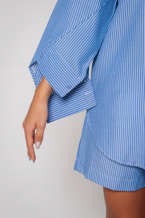 Set camasa Oversized si pantalon scurt Blue [4]