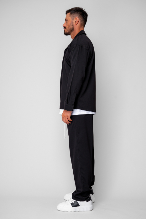 Black Shirt and Long Pants Set [3]