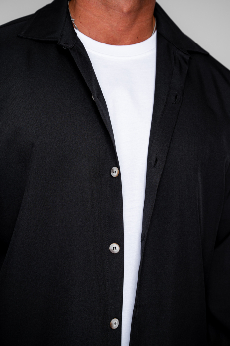 Set Camasa si pantalon lung cu snur Black [5]