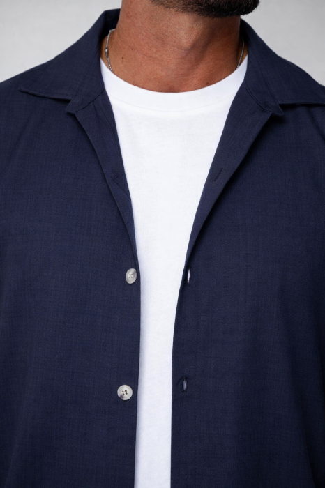 Set Camasa si pantalon lung cu snur Navy [4]