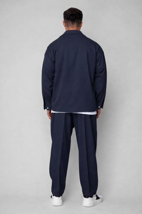 Set Camasa si pantalon lung cu snur Navy [3]