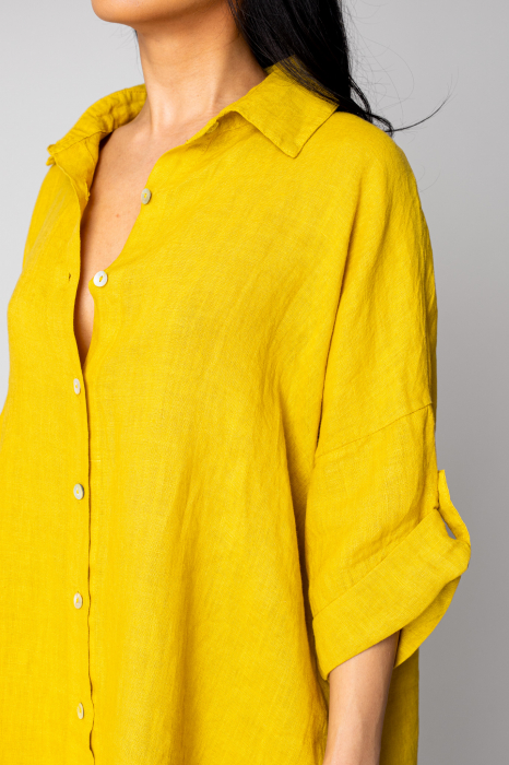 Set Gabrielle 100% IN Mustard shirt and long pants set [4]