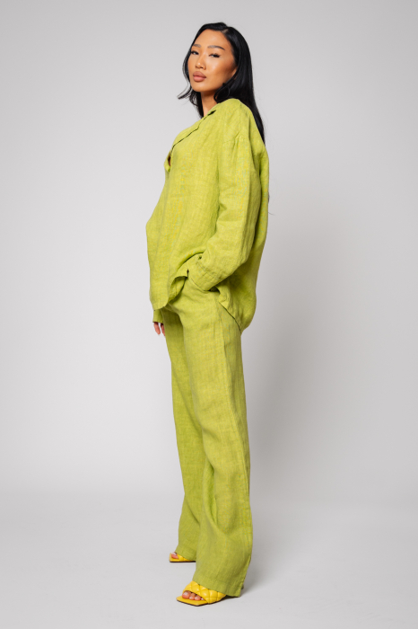 Lime Green Shirt and Long Pants Set [2]