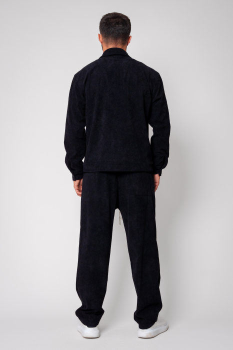 Set Camasa si Pantalon Lung din reiat Black [3]