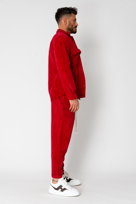 Dark Red shirt and long pants set [2]