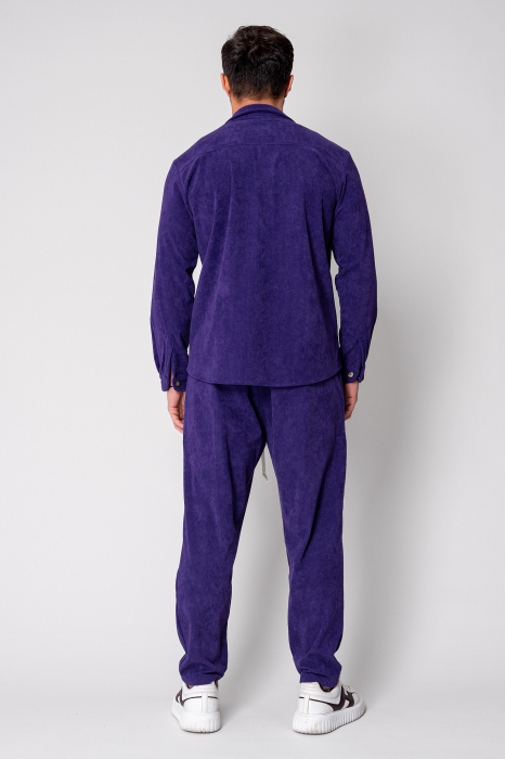 Set Camasa si pantalon lung din reiat Mauve [4]