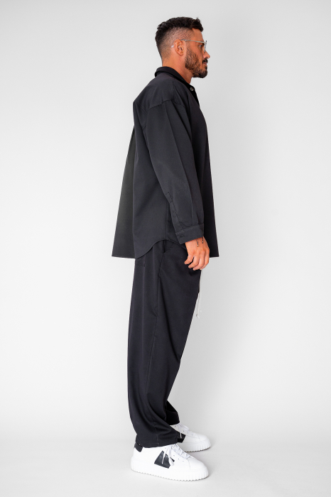 Set Camasa si Pantalon Lung drept Black [3]