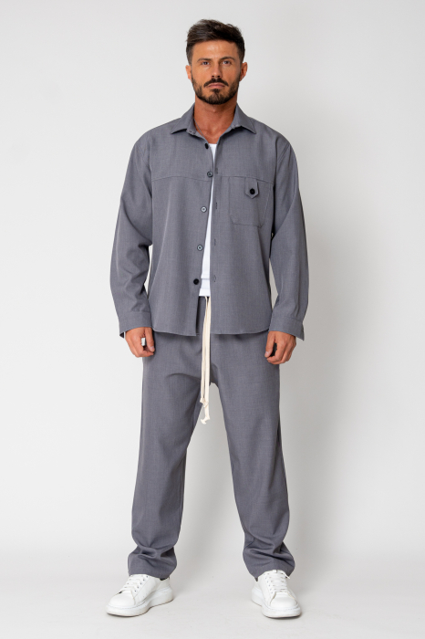 Set camasa si pantalon lung Grey [2]