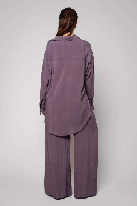 Gabrielle Grey Anthracite Shirt and Long Pants Set [4]