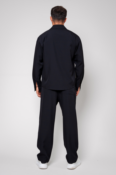 Set camasa cu nasturi si pantalon lung Black [3]