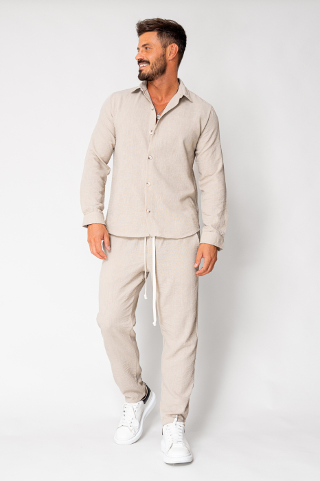Set Shirt and long pants Beige New [2]
