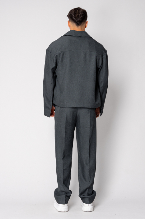 Set Camasa si pantalon lung Oversized Grey Anthracite [4]