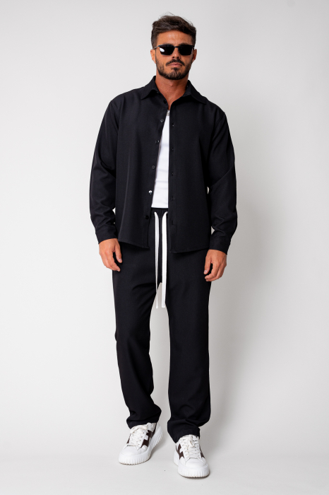 Set camasa si pantalon lung Premium Edition Black New [1]