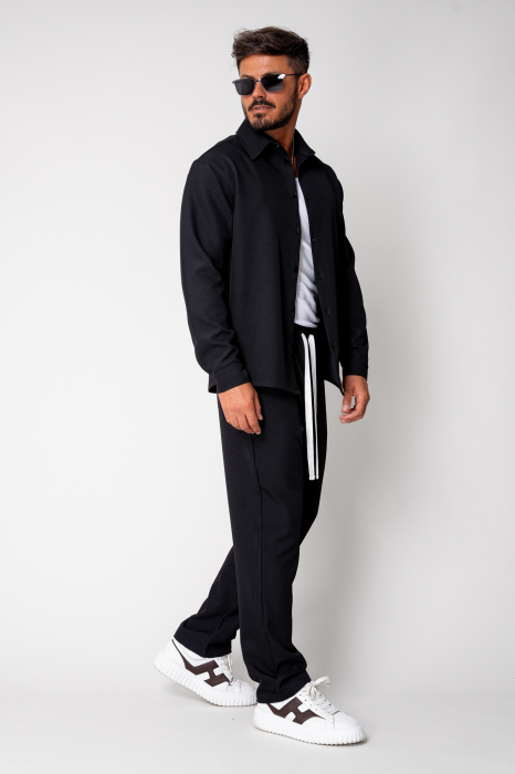 Set camasa si pantalon lung Premium Edition Black New [2]