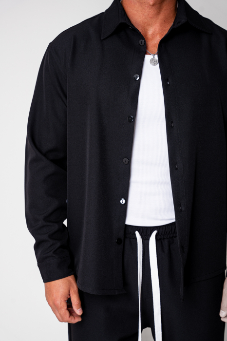 Set camasa si pantalon lung Premium Edition Black New [4]